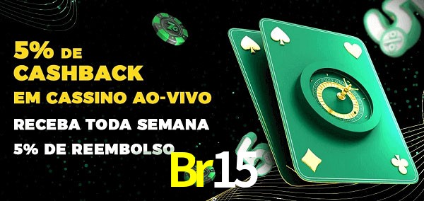 Promoções do cassino ao Vivo Br15